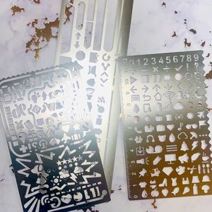 Metal Stencils (Set of 3) Bookmark Stencils